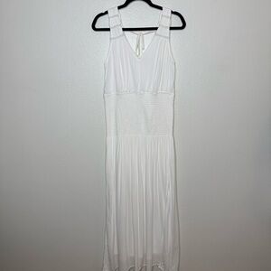 Lovestitch‎ White Smocked Maxi Dress